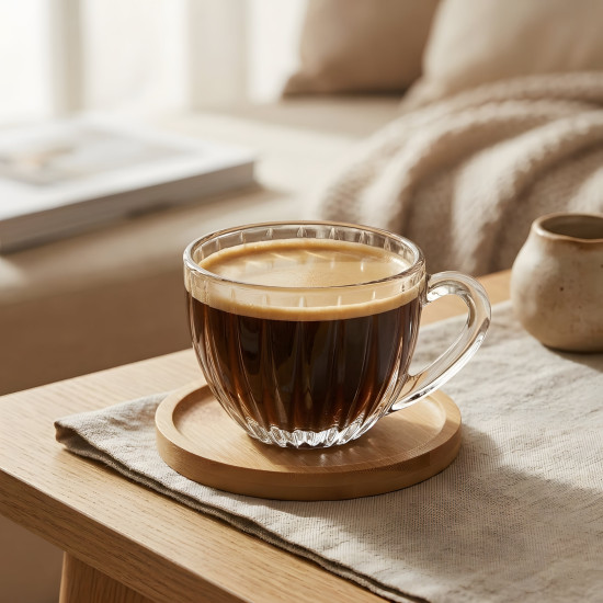 Coffee Cup and Saucer Set - 6 Pcs